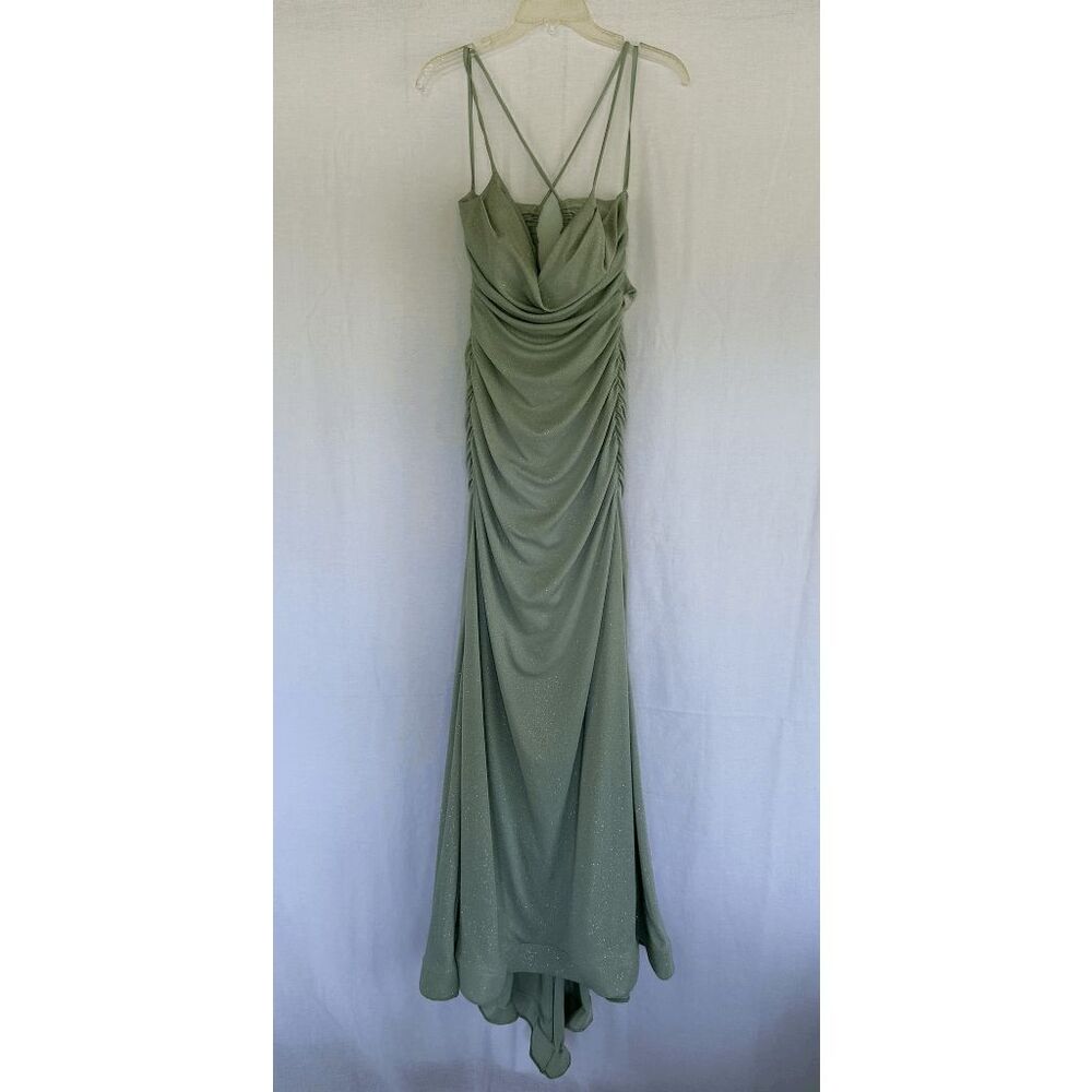 Windsor Prom/Formal/Bridesmaid Dress, Sage Green Size 3/4? Long, Open Back